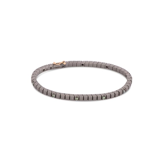 Pulsera Mano-J. Hombre in Titanio Diamante Black 0.55 Ct MINTENBRT11BBR5PT_19 - MINTENBRT11BBR5PT_19